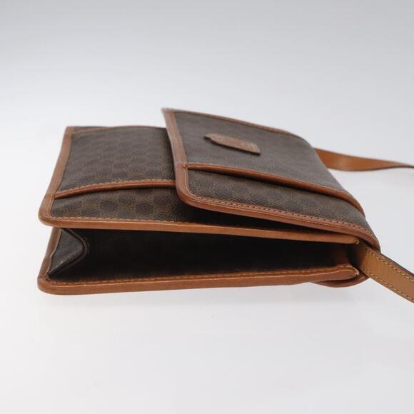 CELINE Macadam Canvas Shoulder Bag Pvc Leather Brown - Picture 4 of 13